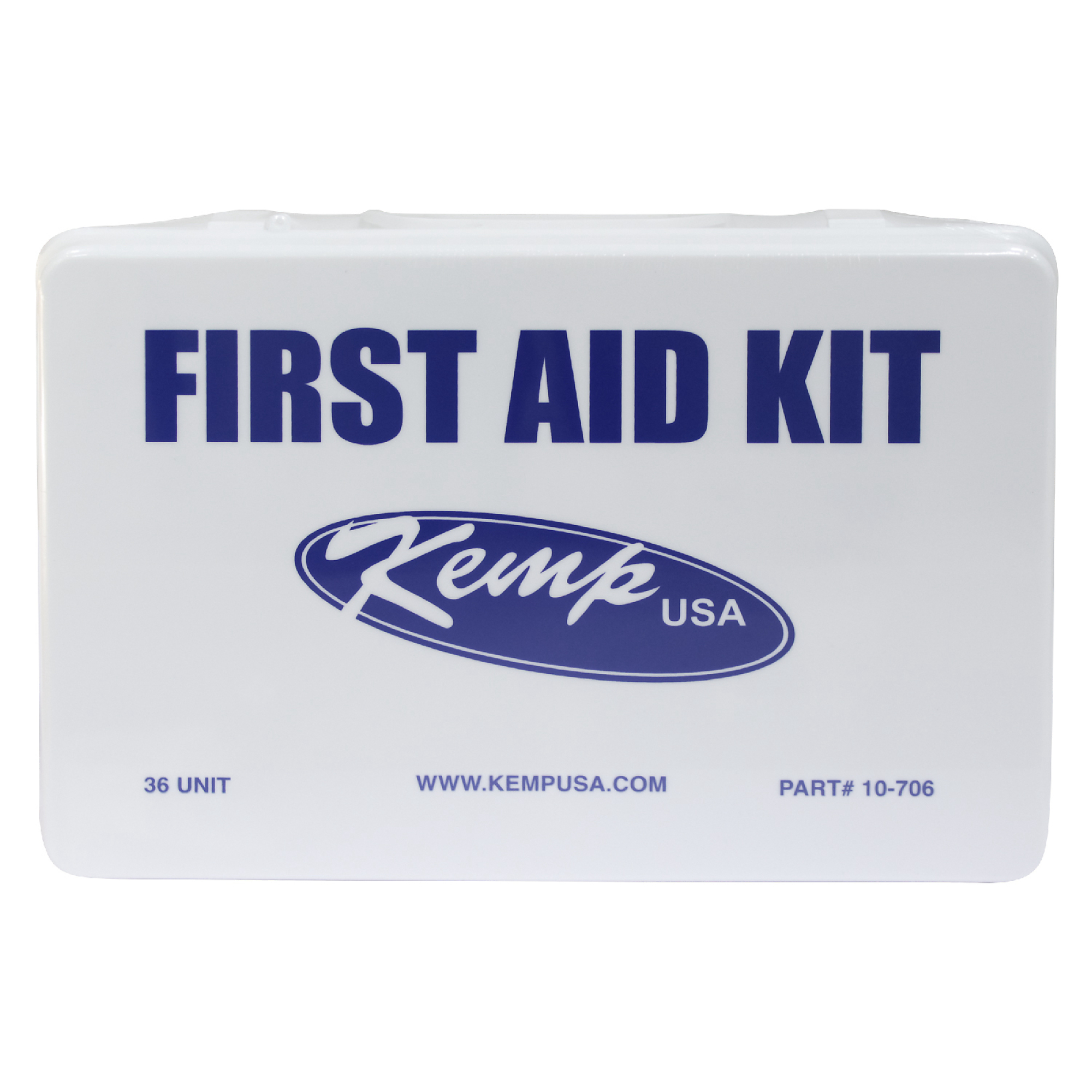 Kemp USA First Aid Kit — 36 Units, 50 Person Capacity, ANSI and OSHA Compliant, Model# 10-706